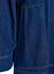 Kort denimkjole med krage og knappelukking, Bl&aring;, Packshot image number 3