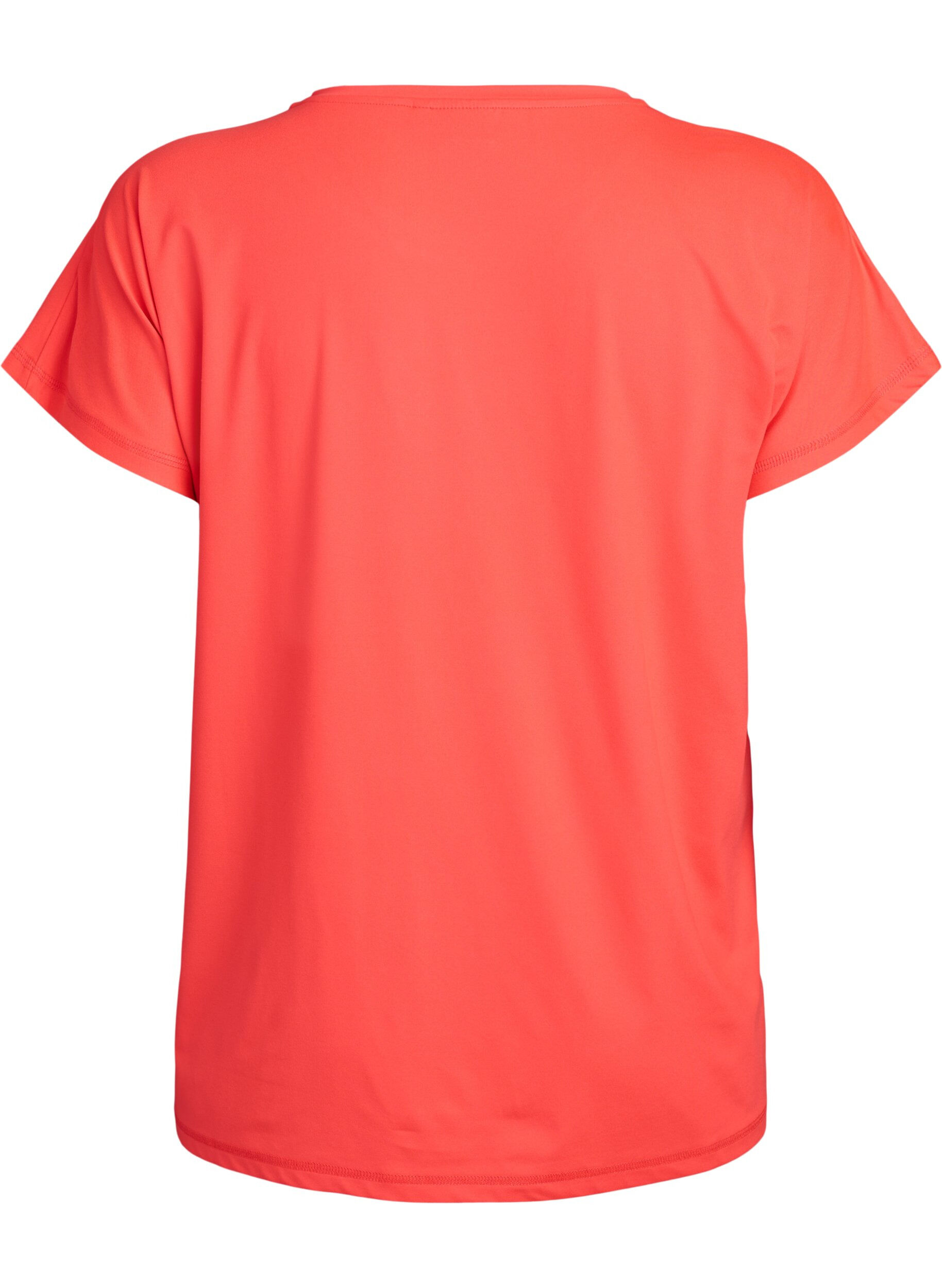 ZizziEnsfarget trenings-T-skjorte, Orange, Packshot image number 1