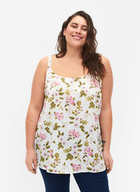 FLASH - Topp med mønster, Off White Flower, Model