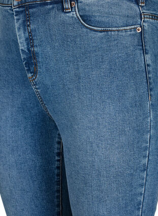 Amy jeans med høy midje og supersmal passform, Blue denim, Packshot image number 2