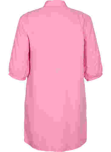 Lang skjorte med 3/4-ermer i lyocell (TENCEL™), Rosebloom, Packshot image number 1