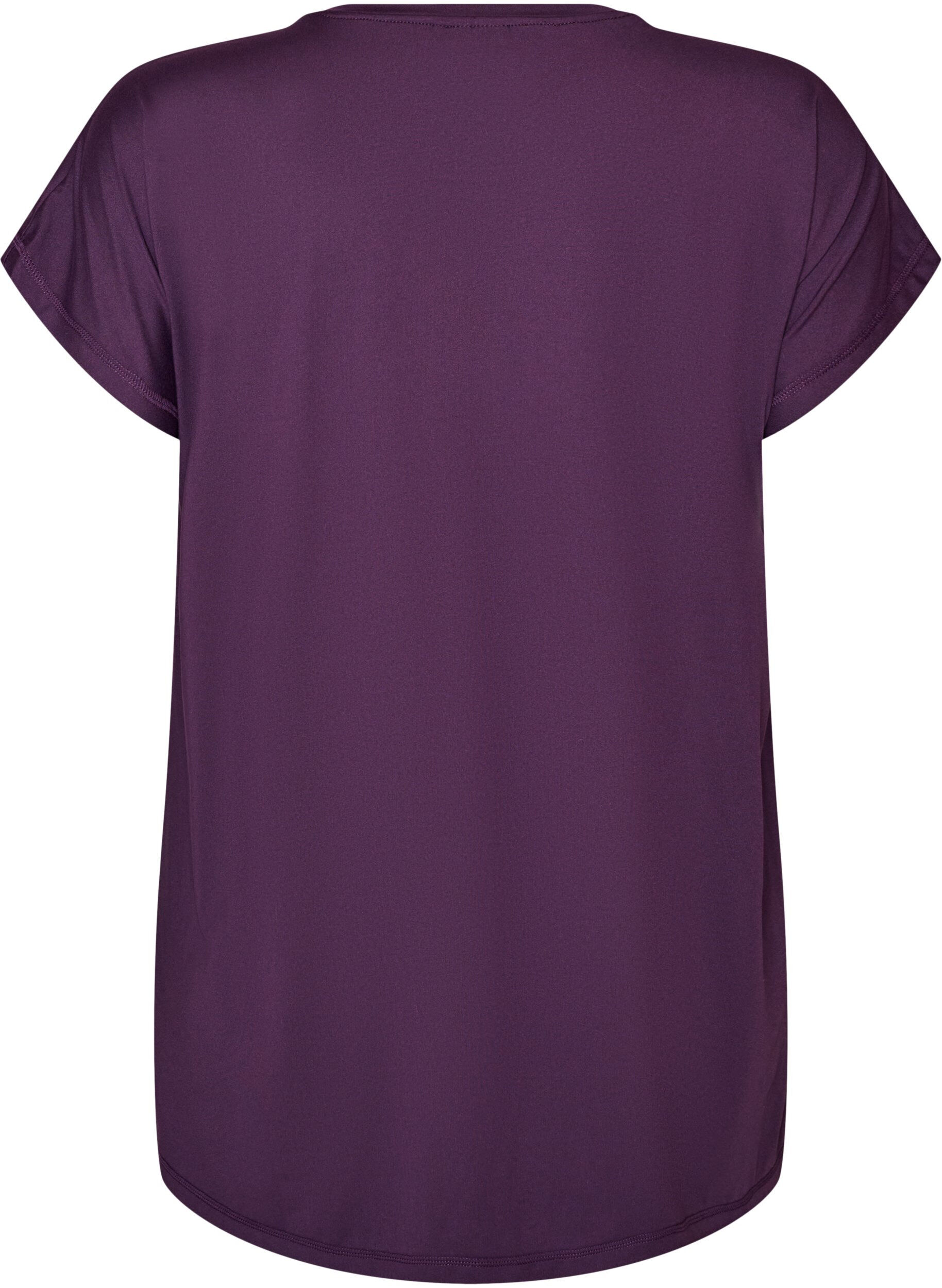 ZizziLang trengings T-skjorte, Lilla, Packshot image number 1