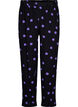 Bukser i viskose med prikker, Black w. Purple Dot, Packshot image number 0