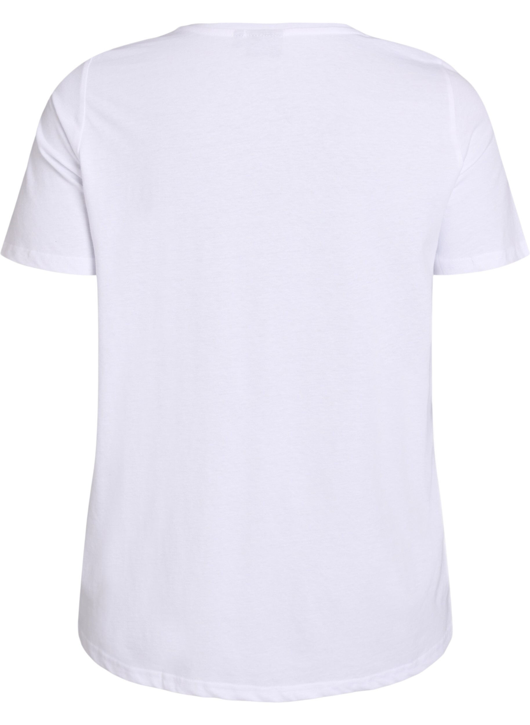 ZizziT-skjorte med trykk, Hvit, Packshot image number 1