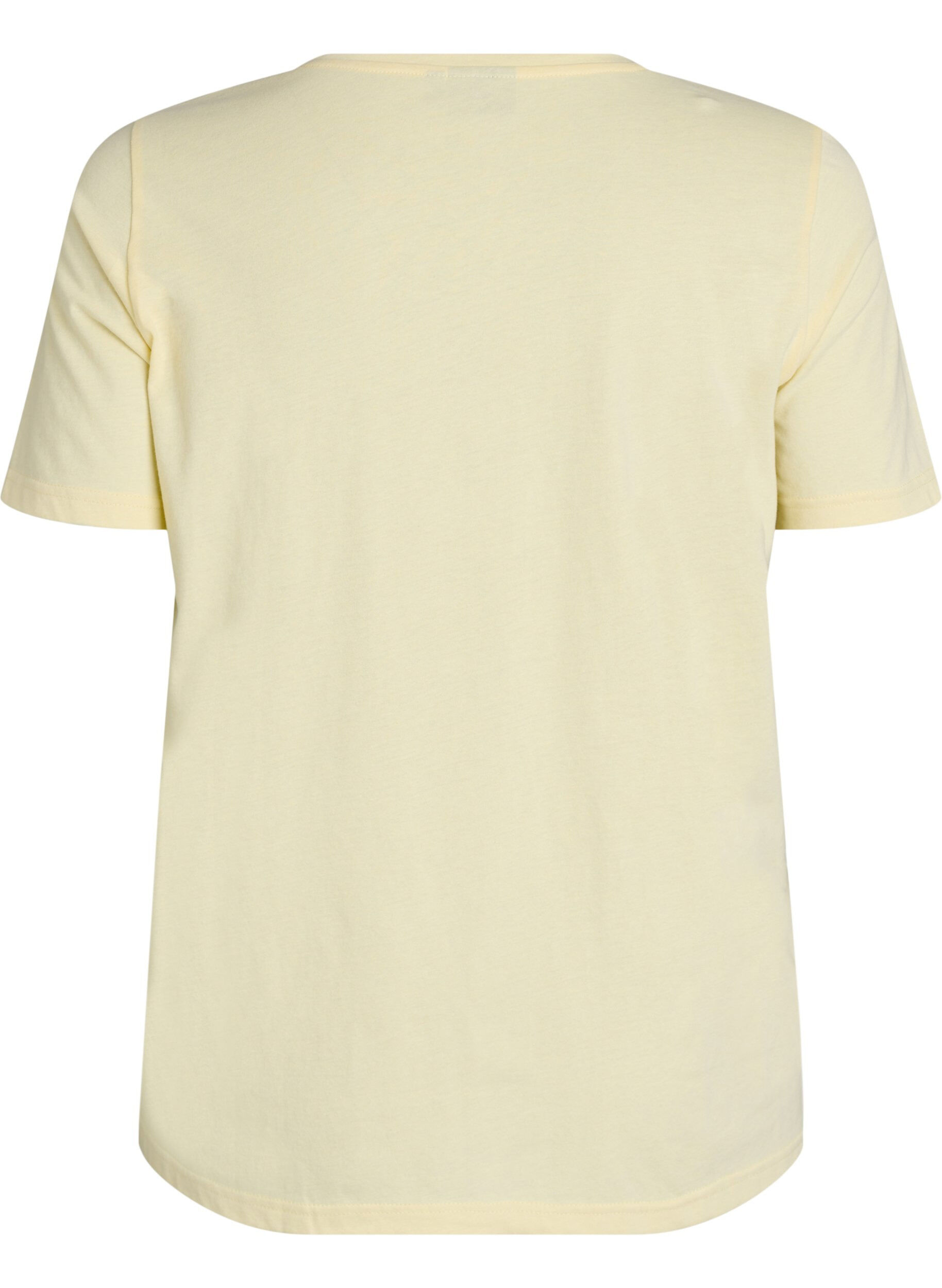 ZizziT-skjorte med trykk, Gul, Packshot image number 1