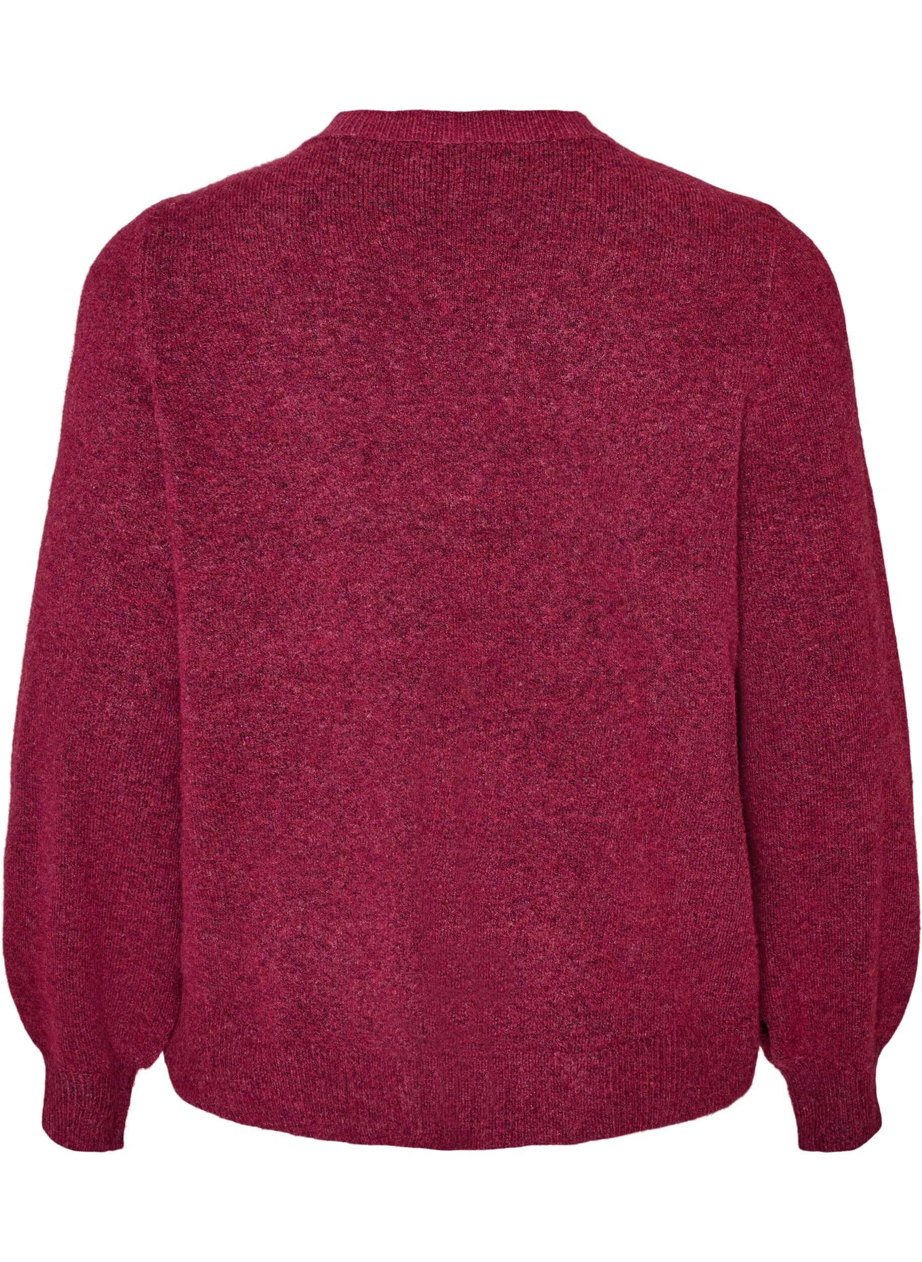 ZizziCardigan i myk strikk med gullfargede knapper, Rosa, Packshot image number 1