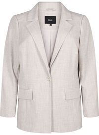 Melert blazer med knappelukking
