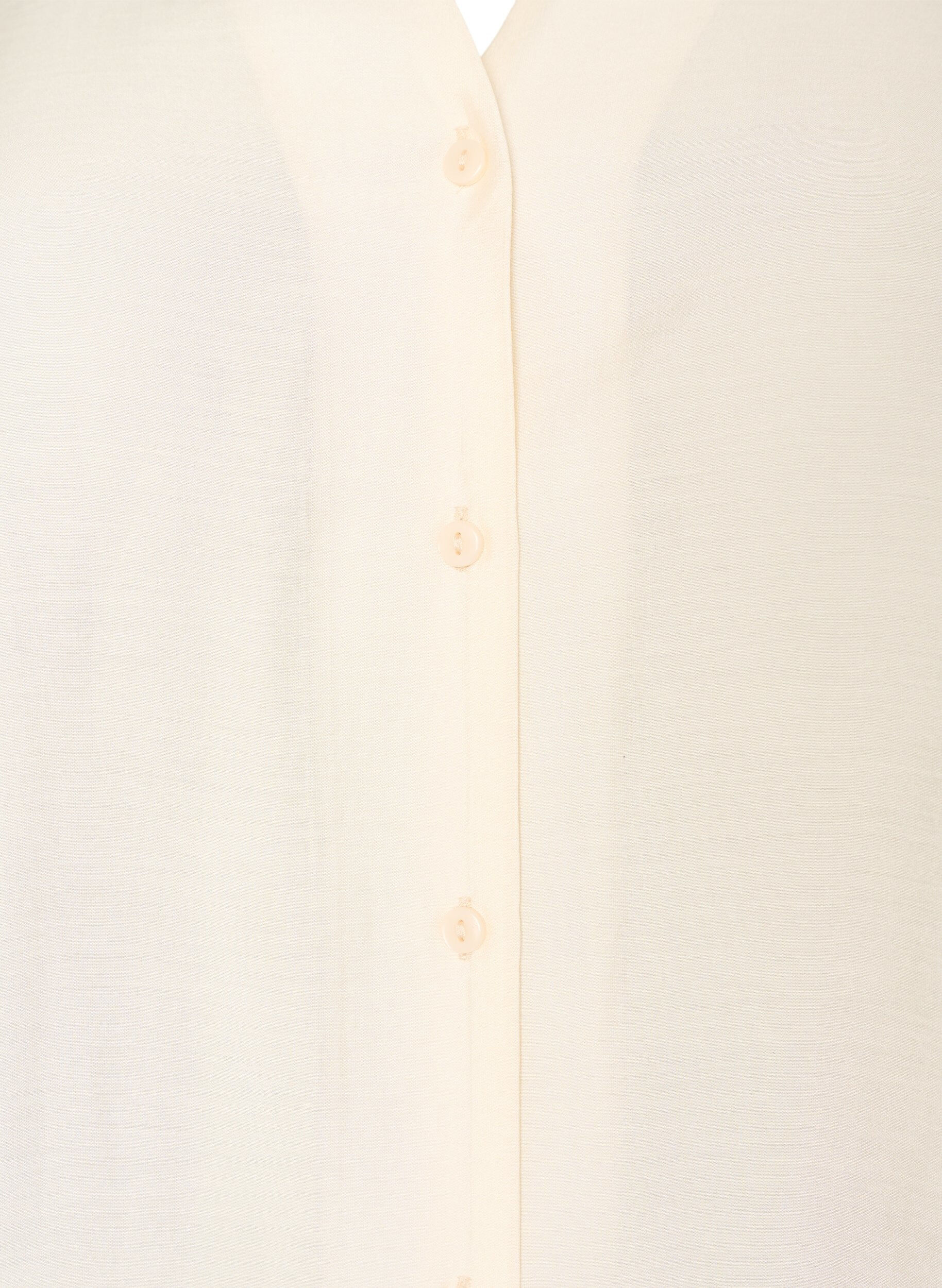 ZizziBluse med albuelange ermer og blomsterdetaljer, Beige, Packshot image number 2