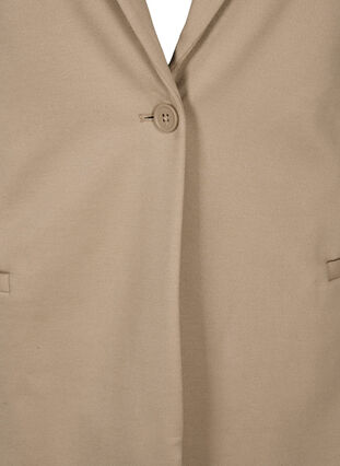 Zizzi Enkel blazer med knappelukking, Silver Mink, Packshot image number 2