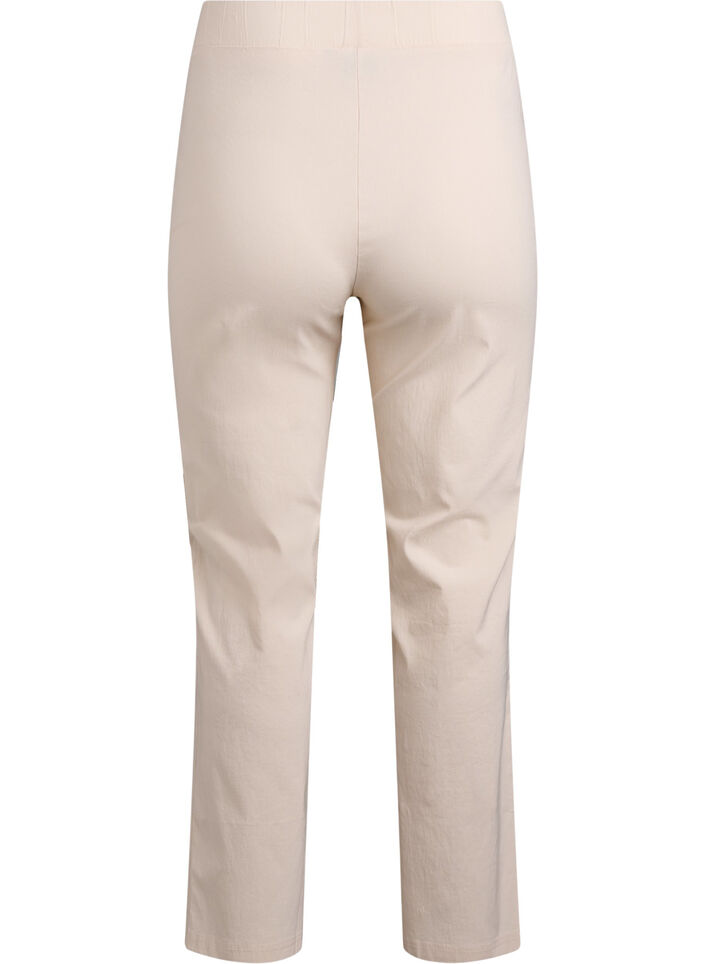 Elastisk bukse i viskose, Beige, Packshot image number 1