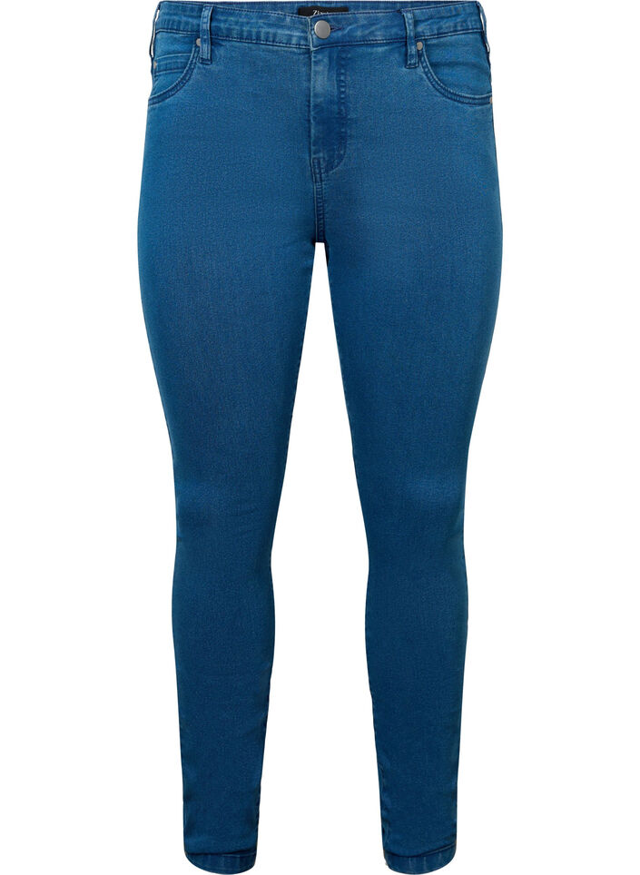 Super slim Amy jeans med høyt liv, Blå, Packshot image number 0