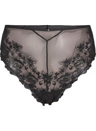 Mesh Brazilian-truser med broderi, Black