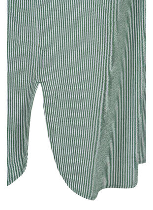 Stripete skjortekjole i bomull, Green Stripe, Packshot image number 3