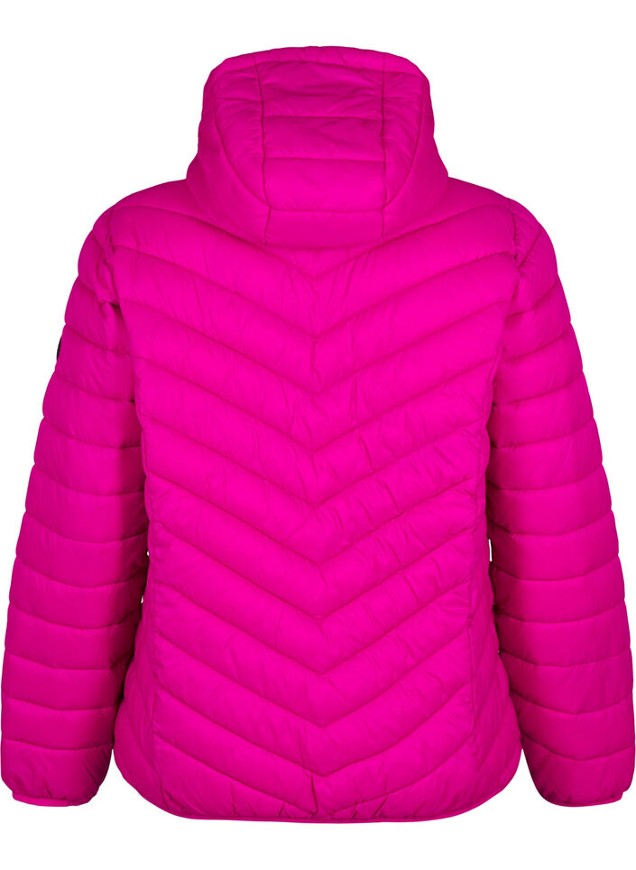 Lett jakke med hette, Rosa, Packshot image number 1