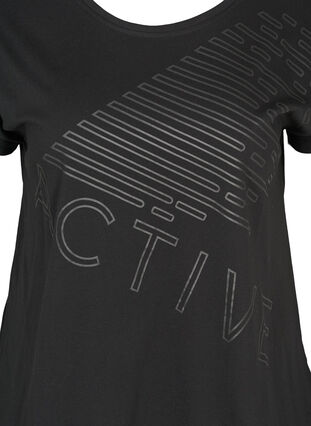 T-skjorte med trykk, Black, Packshot image number 2