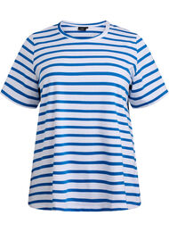T-skjorte i økologisk bomull med striper, Daphne B.W. Stripe