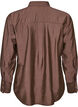 Viskoseskjorte med gullknapper, Brun, Packshot image number 1