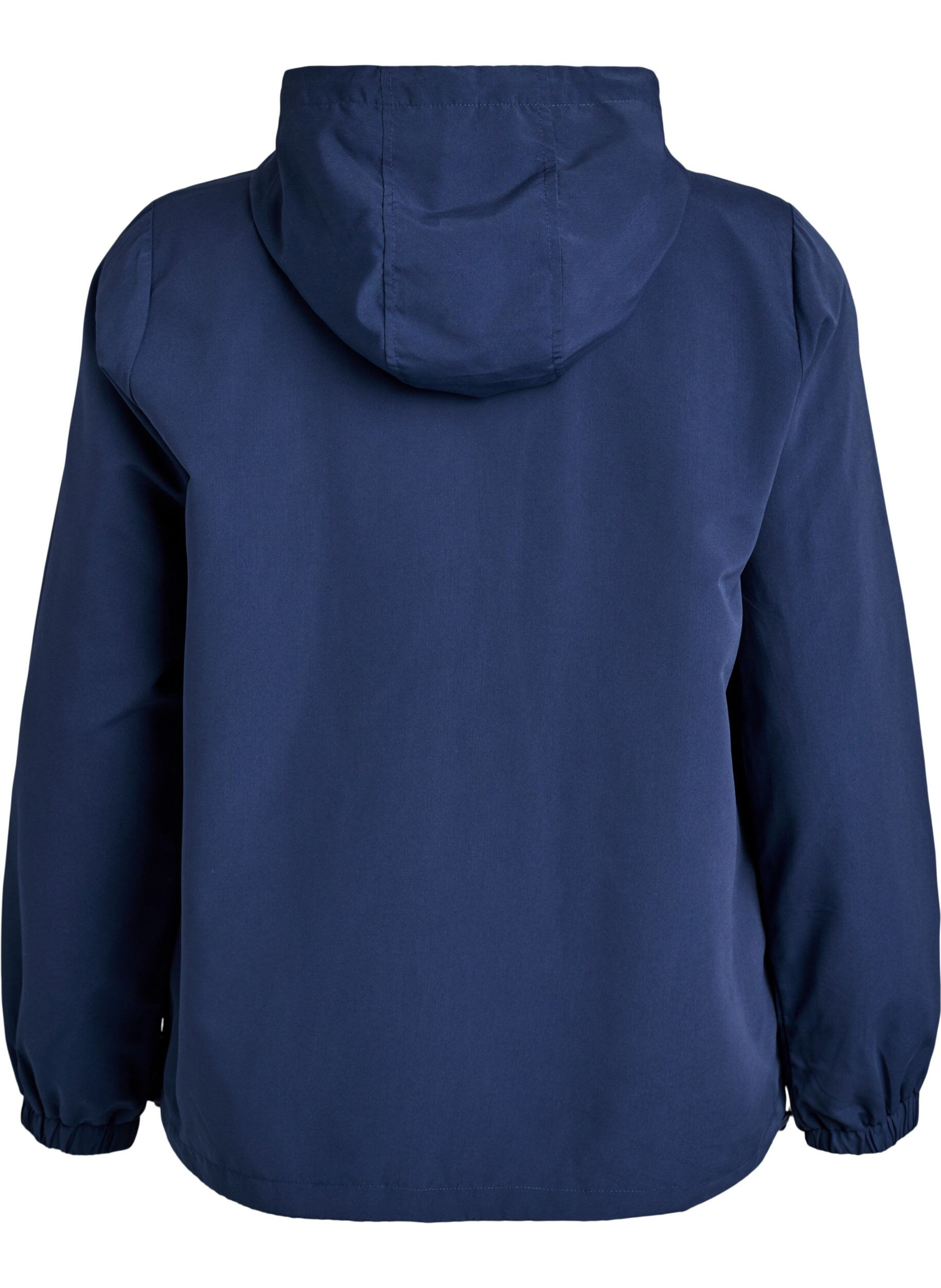 ZizziLett jakke med hette og glidel&aring;s, Bl&aring;, Packshot image number 1