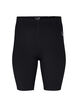 Tettsittende treningshorts med lomme, Black, Packshot image number 0