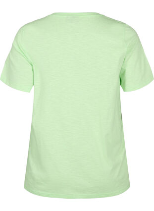 Kortermet basic t-skjorte med v-hals, Paradise Green, Packshot image number 1