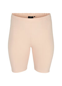 Ensfargede standard sykkelshorts, Beige Ensfargede standard sykkelshorts