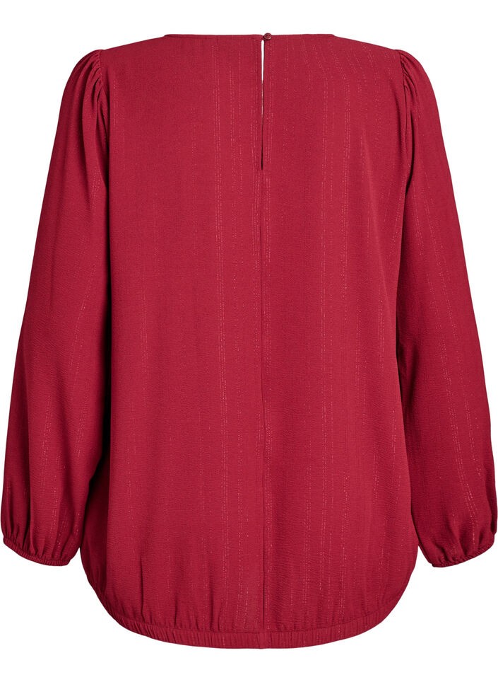 Bluse med glitter, M&oslash;rk Bordeaux, Packshot image number 1
