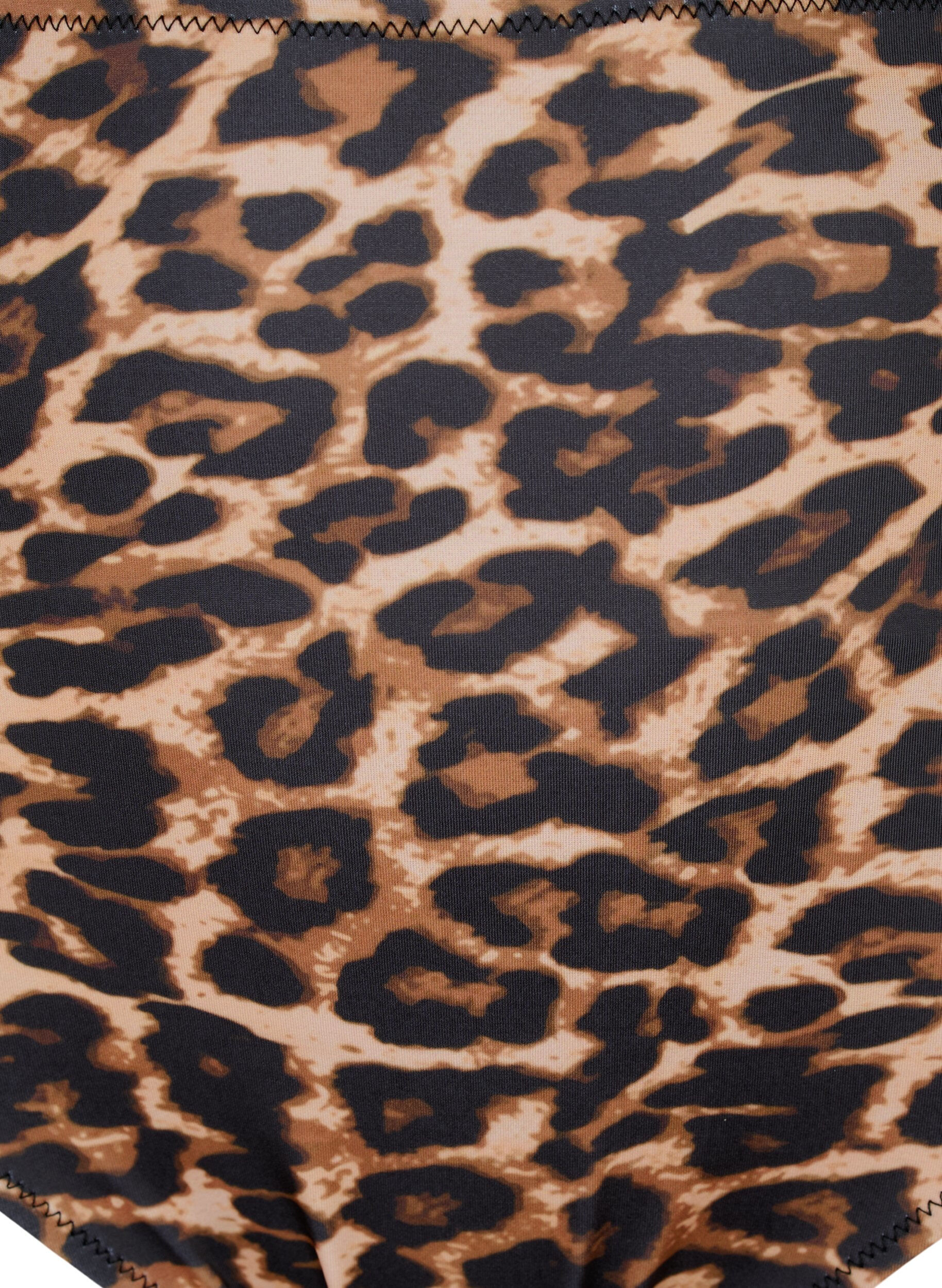 Zizzi Bikinitruse med h&oslash;yt liv og leopardm&oslash;nster, Leopard Print, Packshot image number 2