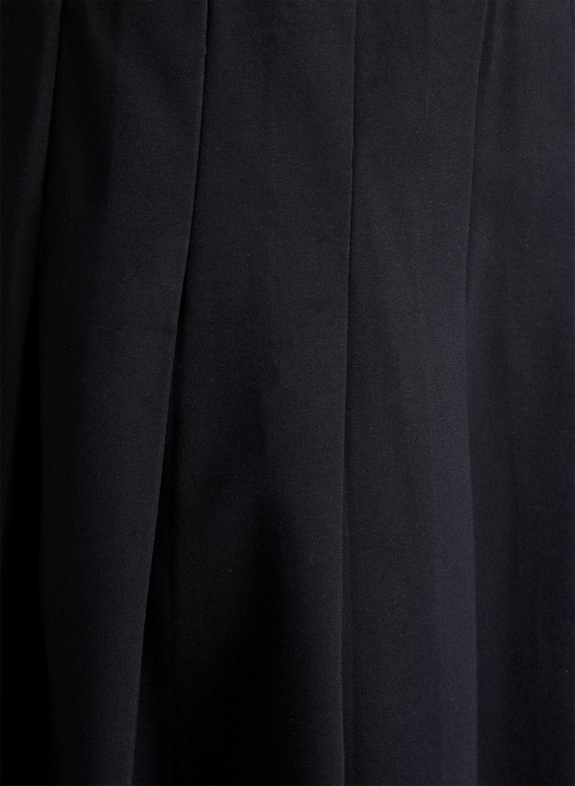 Zizzi Kort plissert skj&oslash;rt med elastisk midje, Svart, Packshot image number 2