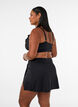 Bikinitruse med brief og omslagseffekt, Svart, Model image number 1