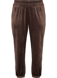 Loose fit velourbukser, Brun