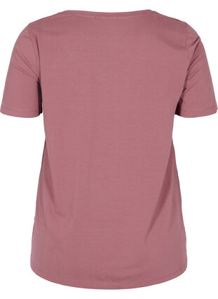 Basis T-skjorte med V-hals, Rose Taupe, Packshot image number 1