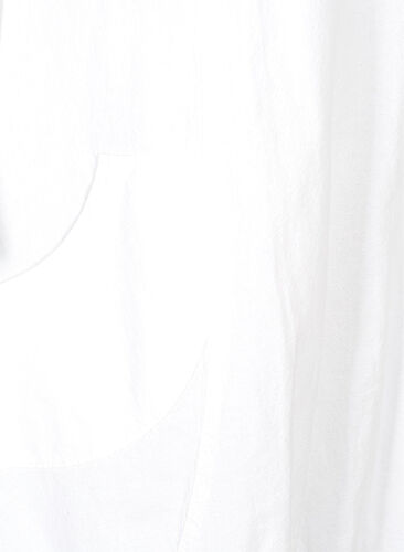 Kortermet kjole i bomull, White, Packshot image number 3