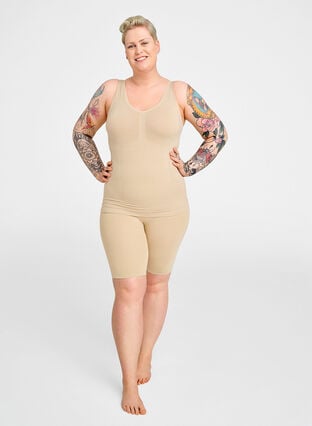 Zizzi Shapewear shorts med høyt liv, Nude, Image image number 0