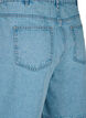 Dongerishorts med høy midje, Light Blue Denim, Packshot image number 3
