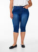 Slim fit Army caprijeans med høy midje, Blå, Model image number 2