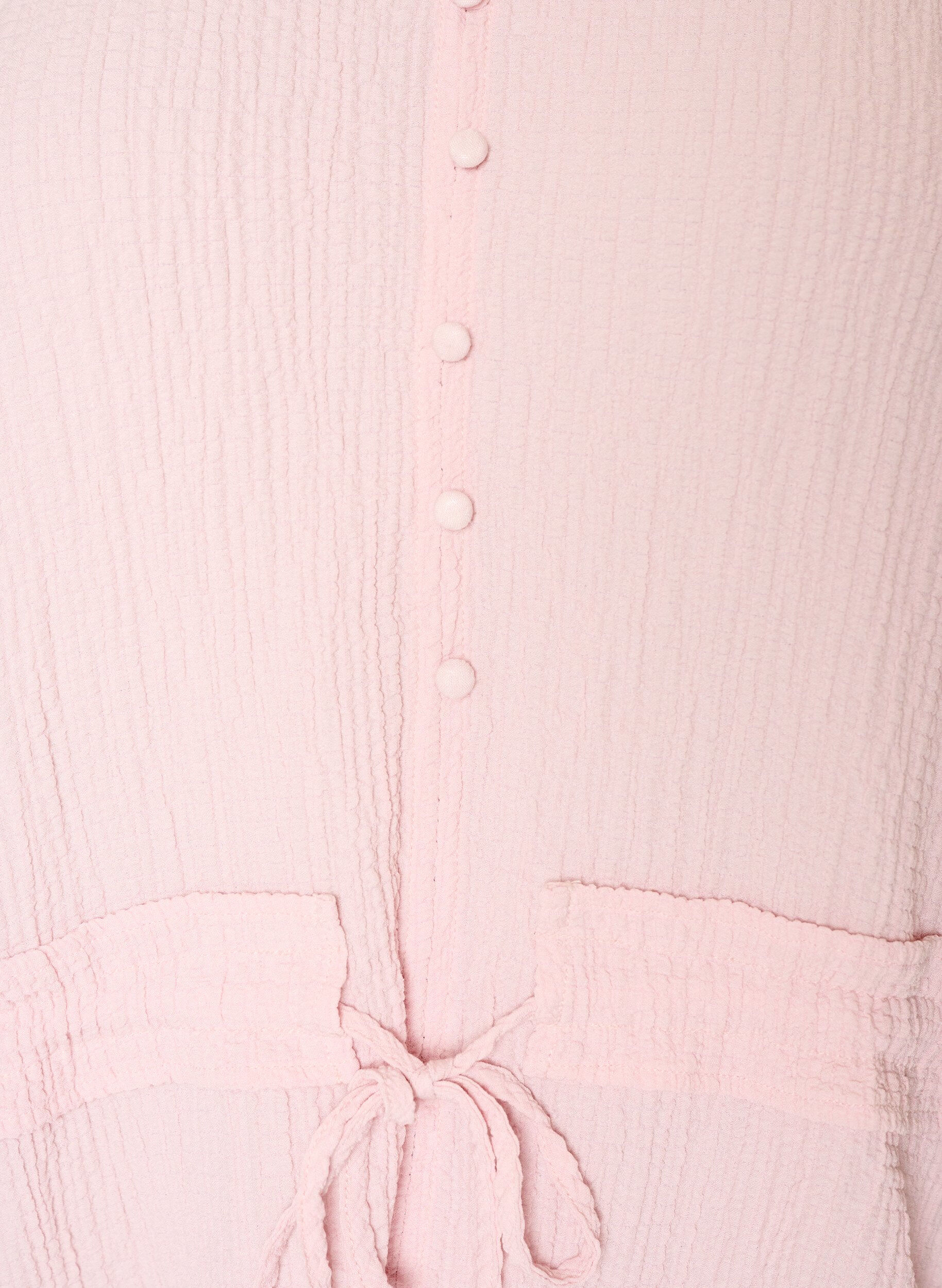 ZizziBluse med tekstur og knytebelte, Rosa, Packshot image number 2