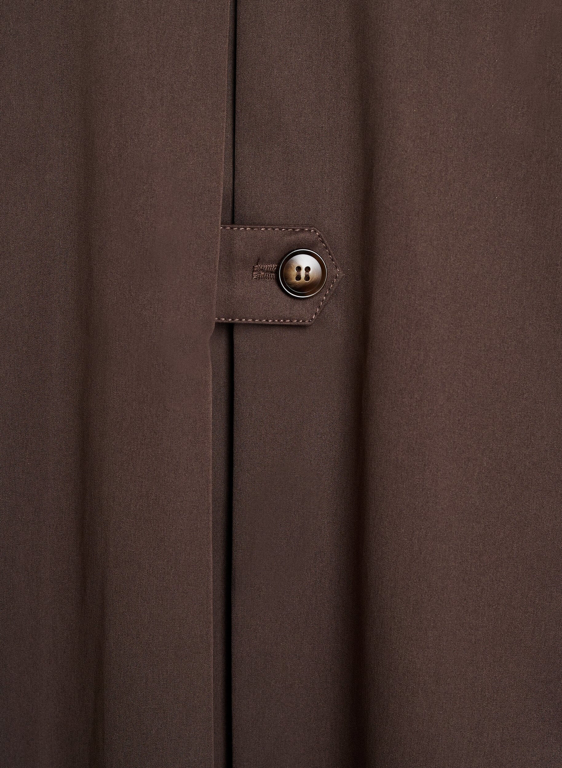 Zizzi Kort trenchcoat med krage og raglanermer, Brun, Packshot image number 4