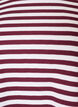 Langermet nattopp i ribbestrikket jersey med striper, R&oslash;d, Packshot image number 2