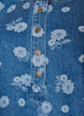 A-linje denimkjole med blomstertrykk, Bl&aring;, Packshot image number 2