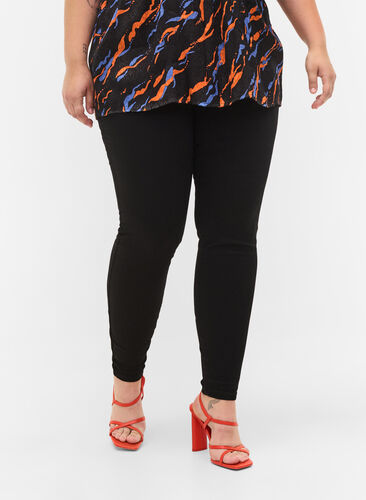 Jeggings i bomullsblanding, Black, Model image number 2