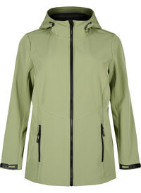 Kort softshell-jakke med lommer