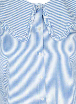 Stripete skjorte med 2/4-ermer, Blue Stripe, Packshot image number 2