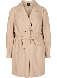 Trenchcoat med belte og lommer