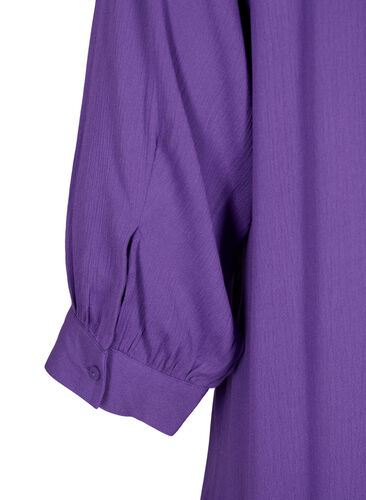 Tunika i viskose med 3/4-ermer, Deep Lavender, Packshot image number 3