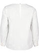 Langermet bluse med broderi, Hvit, Packshot image number 1