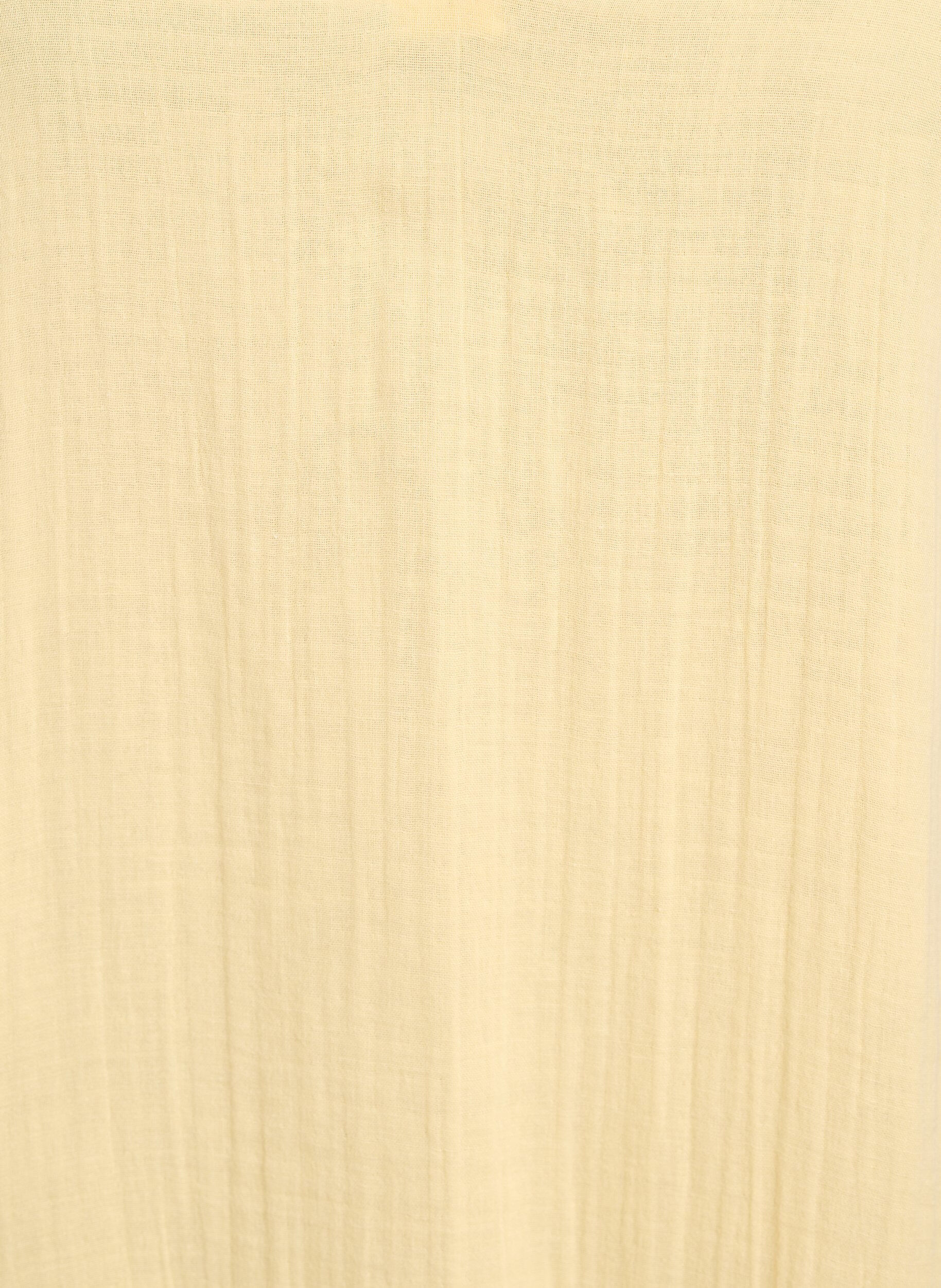 ZizziKort A-linjekjole i bomullsmuslin, Gul, Packshot image number 2