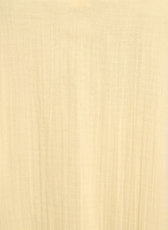 Kort A-linjekjole i bomullsmuslin, Gul, Packshot image number 2
