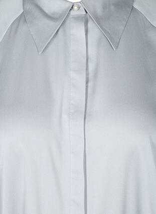Skjorte med ballongermer og krage, Light Grey, Packshot image number 2