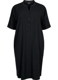 FLASH - Kortermet midikjole i bomull, Black