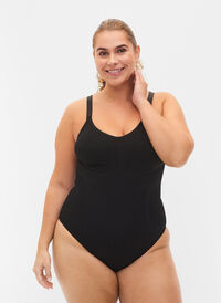 Shapewear bodystocking, Black, Model